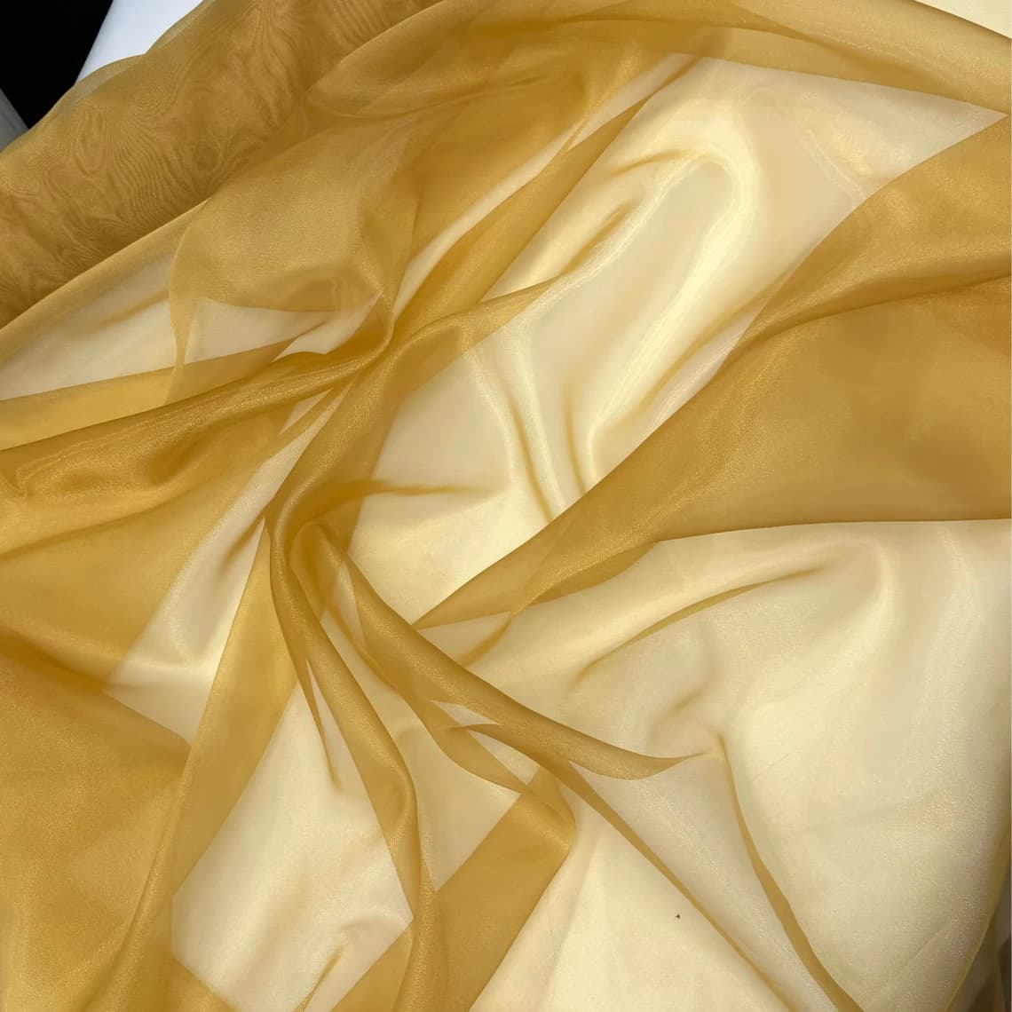 Dyed and finished fabric in colour